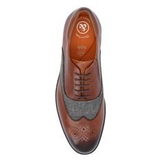 A classic wingtip with herringbone fabric for a fresh take the Denzell by Thomas & Vine. This genuine leather oxford dress shoe features a cushioned collar and a 6 mm Tru Comfort Foam� footbed for all-day comfort. Classic brogue details and a lace-up closure top the look. Thomas Vines, Herringbone Fabric, Wingtip Oxford, Oxford Dress, Liner Socks, Dress Shoe, Mens Oxfords, Herringbone, Cognac