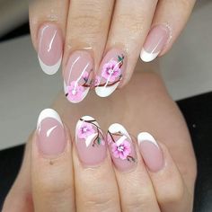 Cherry blossom nail art ideas spring and summer manicure designs Summer Manicure Designs, Cherry Blossom Nails Design, Cherry Blossom Nails Art, Classy Nail Art Ideas, Cherry Blossom Nails, Classy Nail Art, Elegant Manicure, Floral Nail Designs, Cherry Nails