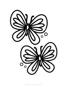 two black and white butterflies with bubbles