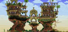 (2) Desert Pylon Build for my Stylist and Dye Trader (not obtained yet... as well as the pylon) : TerrariaDesign Cavern Pylon Terraria, Terraria Mega Base, Terraria Desert House, Terraria Design, Terraria Game