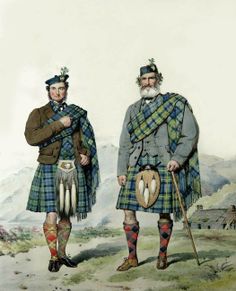 Campbell & Campbell; Scots Highlanders (MacLeay) by Dezine Design Scottish Men, Campbell Clan, Campbell Tartan, Scottish Dress, Kilt Accessories, John Campbell, Scotland History