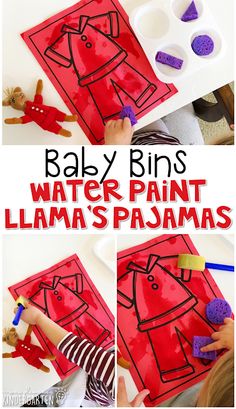 the instructions for how to make a water paint llama's pajama shirt