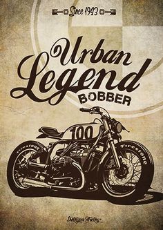 an old poster with the words urban legend bobber on it