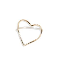 Timeless and iconic style, this delicate gold open heart ring can be an addition to any outfit and a perfect gift for any occasion. Metal: 14k gold filled Style: 15mm tall heart, 1,2mm thick band. Some are slightly asymmetrical. Size: Available in many sizes. If you would like your ring made in a custom size, other metal or would like a hammered textured added feel free to reach out. Everyday Open Heart Rings With Heart Charm, Elegant 14k Gold Heart-shaped Midi Rings, Elegant 14k Gold Heart Shaped Midi Rings, Elegant 14k Gold Heart Midi Rings, Gold Heart-shaped Stackable Rings, Gold 14k Heart-shaped Stackable Rings, 14k Gold Heart Shaped Stackable Rings, 14k Gold Heart Ring For Everyday, Minimalist Gold Heart Midi Rings