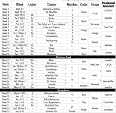 two timetables for the upcoming events