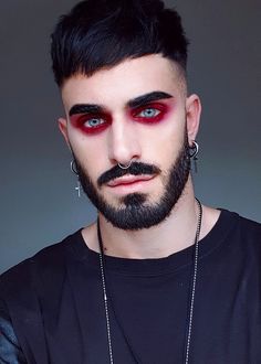 Drag King Makeup, Hairstyles For Guys, Halloween Hairstyles, South Lebanon, Drag Make-up, Vampire Makeup, Horror Makeup