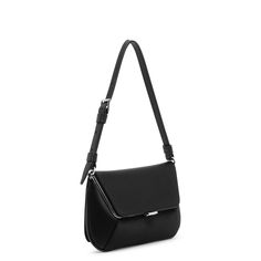 Black satin bag from Amina Muaddi. The Ami mini bag is made of satin with silver finish hardware, a magnetic closure along with an inside mirror frame. It features an internal flat pocket and is complete with an adjustable strap.Measurements: L21 x H12 x W4 cmMade in Italy Modern Evening Baguette Bag With Removable Pouch, Modern Evening Baguette Bag With Detachable Strap, Modern Evening Shoulder Bag With Magnetic Closure, Leather Evening Bag With Adjustable Strap, Evening Clutch Shoulder Bag With Adjustable Strap, Evening Flap Shoulder Bag With Adjustable Strap, Modern Evening Flap Bag With Detachable Handle, Evening Shoulder Bag With Adjustable Strap, Evening Shoulder Flap Bag With Adjustable Strap