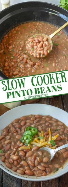 Slow Cooker Pinto Beans Slow Cooker Pinto Beans, Beans In Crockpot, Slow Cooker Beans, Pinto Bean Recipes, Fall Meals, Holiday Side Dish, Ham Hock, Holiday Side, Hearty Meal