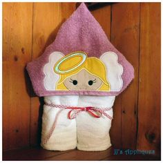 Hair Halo, Fleece Hats, Hooded Bath Towels, Hooded Towels, Hooded Towel, Towels Design, The Angel, Face Hair, Bibs