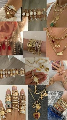 Different Types Of Jewellery, Old School Jewelry, How To Layer Jewelry, Extravagant Jewelry, Tiktok Fashion