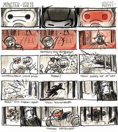 a comic strip with different scenes in it