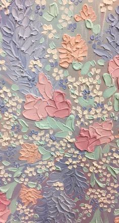 an abstract floral pattern with pastel colors