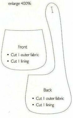 the diagram shows how to cut out fabric