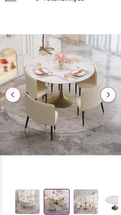 an image of a table with chairs and plates on it, in the middle of a website page