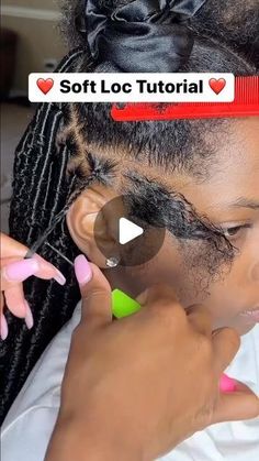 Veronica💜 on Instagram: "Soft loc tutorial! #softlocs #explorepage✨  @outre_hair"