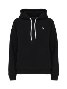 Black Cotton Blend Sweatshirt Polo Ralph Lauren Sweatshirt, Ralph Lauren Sweatshirt, Polo Pony, Zegna Shoes, Equestrian Style, Aaliyah, Yoga Wear, Black Cotton, Shoe Laces