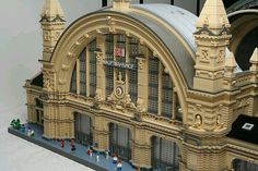 a large building made out of legos on display