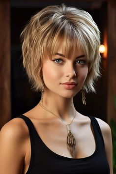 79 Modern Short Shag Haircuts To Rock In 2024 Modern Short Shag, Short Shaggy Haircuts, Short Shag Haircuts, Short Haircut Styles, Short Shag Hairstyles, Shag Haircuts, Short Shag