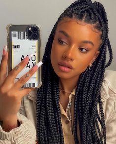 Faux Loc, Box Braids Hairstyles For Black Women, Braids Hairstyles Pictures, Cute Box Braids Hairstyles, Girls Hairstyles Braids, Long Braids