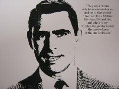 a black and white photo of a man with a quote on it