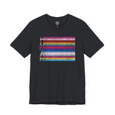 Show your commitment to a more equal world with this stylish tee. It's a perfect way to make a statement and stand out in the crowd! This shirt is more form-fitting and longer. Before ordering, please measure the T-shirt you wear so you can order the correct size. Don't forget to check out the size chart in the photos for accurate sizing information. 100% Airlume combed & ringspun cotton (varies by color) Light fabric (4.2 oz/yd² (142 g/m²)) Unisex Retail fit Ribbed knit collar for better fit, r Casual T-shirt For Pride Streetwear, Pride Graphic Print Short Sleeve T-shirt, Pride Graphic Tee For Streetwear, Black Screen Print T-shirt For Pride, Pride Graphic Print Relaxed Fit T-shirt, Casual Graphic Print T-shirt For Pride, Relaxed Fit T-shirt For Pride Streetwear, Casual Black T-shirt For Pride, Pride Graphic Tee With Short Sleeves