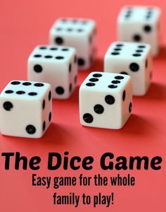 the dice came easy game for the whole family to play cover image with black dots