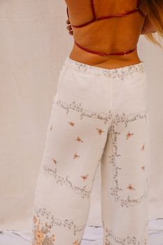 Up-cycled Floral Wide Leg Pants by Vagabond Ibiza These beautiful upcycled vintage pants are crafted from a blend of linen and cotton linen with a soft, romantic floral print. The wide-leg cut provides an easy, flowy fit, while the elastic drawstring waist adds comfort and adjustability. Perfect for a relaxed yet stylish bohemian look. • Size: Model is a size UK 8-10, but the adjustable waist and loose fit allow these pants to comfortably fit up to a UK 10-12. • Design: Floral print with a wide-leg style, soft and lightweight fabric. • Fabric: Vintage cotton linen blend, breathable and perfect for any season. • Handmade in Ibiza: Upcycled and reworked at the Vagabond Ibiza studio, each piece is one of a kind. These vintage-inspired boho pants are a perfect wardrobe staple for those who app Indian Sari Dress, Romantic Floral Print, Sari Dress, Kimono Sweater, Retro Girls, Boho Pants, Bohemian Look, Indian Sari, Perfect Wardrobe