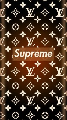 the supreme wallpaper with louis vuitton pattern on it's back side