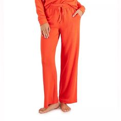 Jenni Women's Cozy Pajama - Papaya Punch Color: Papaya Punch (Has A Reddish Orange Look). Product Details Bedtime Is Cozy Time In These Soft Rib-Knit Pajamas From Jenni Designed With A Matching Top And Drawstring Bottoms. Bottoms: Hits At Ankle; Approx. Inseam: 29-1/2"; Brushed Rib-Knit Fabric; Elastic Drawstring Waistband Created For Macy's Polyester/Spandex Machine Washable Imported Note: These Pants Were Originally A Set, But Is Being Sold As A Separate With Tags. Super Soft Material. Macys # Knit Pajamas, Cozy Pajamas, Reddish Orange, Matching Top, Drawstring Waistband, Papaya, Soft Material, Polyester Spandex, Women's Intimates