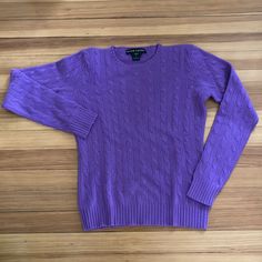 Excellent Condition! Ralph Lauren 100% Cashmere Sweater In A Beautiful Purple Color. It's Classic And Looks Great Year Round! This Is A Slim Fit Sweater In Size L. Sweaters Ralph Lauren, Slim Fit Sweater, Ralph Lauren Sweaters, Ralph Lauren Sweater, Cashmere Sweater, Cashmere Sweaters, Colorful Sweaters, Purple Color, Looks Great