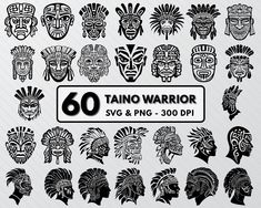 Puerto Rican Symbols, Taino Artwork, Taino Warrior, Warrior Silhouette, Queen Clipart, Taino Symbols, Puerto Rico History, Sticker Png