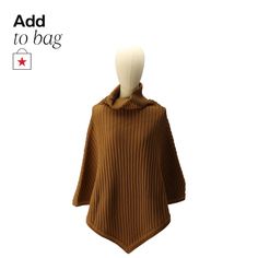 in stock Turtleneck Poncho, Cheap Sweaters, Wide Brimmed Hats, Brim Hat, Wide Brimmed, Scarf Wrap, Women's Accessories, Camel, In Store