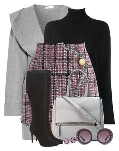 Gray White Outfit, Tweed Skirts, Barbara Casasola, Winter Mode, Tweed Skirt, Looks Chic, Mm6 Maison Margiela, Complete Outfits, Professional Outfits