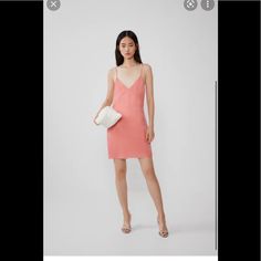 Zara Pink Mini Satin Effect Dress Zara Feminine Mini Dress For Date Night, Zara Feminine Cocktail Dress, Feminine V-neck Slip Dress For Cocktail, Zara Sheath Bodycon Dress For Spring, Feminine Zara Cocktail Dress, Spring Formal Mini Slip Dress, Formal Mini Slip Dress For Spring, Formal Mini Length Slip Dress For Spring, Elegant Zara Mini Slip Dress