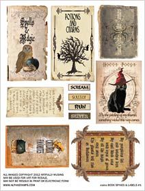 an assortment of old - fashioned paper with various items on it, including pictures and text