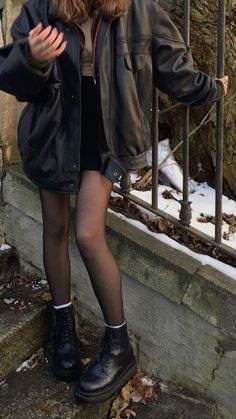 black shoes, black jacket, black skirt, outfit ideas, outfit inspo, outfit color palettes, fashion Autumn Winter Outfits Aesthetic, School Photoshoot Outfit, Dark Fall Aesthetic Outfits, 2014 Tumblr Grunge Outfits, Fall Outfits Grunge, Mode Hippie, Downtown Outfits, Maggie Lindemann, Autumn Fits