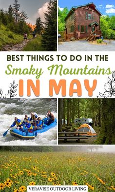 Things To Do In The Smoky Mountains In May Pigeon Forge Vacation, Mountains Tennessee, Smoky Mountains Tennessee, Best Campgrounds, Whitewater Rafting, Mountain Vacations, Late Spring, Smoky Mountain National Park, White Water Rafting