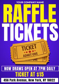 the raffle tickets are now on sale