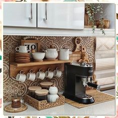 Looking to create a cozy coffee corner in your kitchen? Check out these 10 genius coffee bar ideas that will transform your space into a caffeine lover's dream. From sleek and modern designs to rustic and charming setups, find inspiration to elevate your morning routine. Whether you're a latte lover or a cappuccino connoisseur, these coffee bar ideas will make your kitchen the ultimate destination for your daily brew. Say goodbye to boring mornings and hello to a stylish and functional coff... Vibey Apartment, Valentines Table, Men Bedroom, Coffee Bar Station, Coffee Bar Design, Design Café