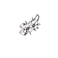 a black and white drawing of flowers on a white background