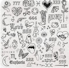 an image of tattoos on paper