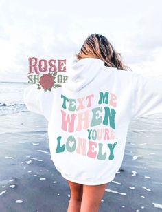 If your size is not in stock please reach out so we can double check for you! For more like this checkout our other listings and ♥ our shop for more discounts, coupons, and latest drops! https://www.etsy.com/ca/shop/RoseShopbyEve Size up 1-2 sizes for an oversized fit or looser fit! If you are S get M or L for loose/oversized look. If you are L get XL or 2XL. Quality comfortable apparel is guaranteed to make a perfect gift for a loved one or yourself! ♥ Please reach out to us if there is any pro Funky Hoodie, Oversized Hoodie Aesthetic, Positive Hoodie, Preppy Sweatshirts, Hoodie Y2k, Hoodie Aesthetic, Trendy Hoodies, Aesthetic Hoodie, Change Of Address