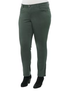 Absolution Booty Lift Plus Straight Leg Colored Stretch Jeans Tekking Dark Olive Green Resistance Band Exercises, Lose Body Fat