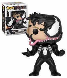 the black cat pop vinyl figure is in front of an open box with it's mouth