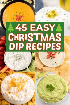 different christmas dips with text overlay