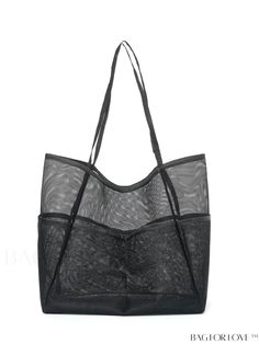 BagForLove - Large Capacity Hollow Polyester Mesh Beach Bag - Ideal Travel and Swimming Storage Solution Product Description Color Black Strap Type Double Handle Pattern Type Plain Style Vacation Type Shopper Bag Bag Size Oversized Features Foldable Closure Type No-closure Material Polyester Composition 100% Polyester Size Chart INCH CM Bag Length Bag Width Bag Height 24.8 inch 7.9 inch 15.4 inch Bag Length Bag Width Bag Height 63 cm 20 cm 39 cm Details Pictures Similar Products h2 { text-align: Large Capacity Black Beach Bag For Summer, Large Capacity Black Bag For Beach Season, Black Bucket Beach Bag For Beach Season, Black Beach Bag With Adjustable Strap For Beach Season, Large Capacity Black Beach Bag, Packable Black Bags For Summer, Black Bucket Shaped Bag For Summer, Versatile Black Bag For Vacation, Casual Mesh Bag For Daily Use