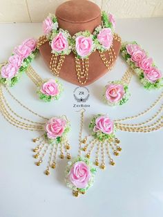 flower necklace set