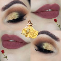 Beauty And The Beast Quince, Disney Eye Makeup, Beauty And The Beast Wedding Theme, Belle Makeup, Disney Inspired Makeup, Disney Princess Makeup, Disney Eyes, Beauty And Beast Wedding, Beauty And The Beast Theme