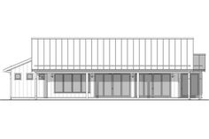 an architectural drawing of a building with multiple windows and balconies on the second floor