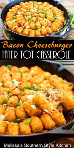 Bacon Cheeseburger Tater Tot Casserole Tata Tots Casserole Recipes, Bacon Cheeseburger Tater Tot Casserole, Skillet Suppers, Gucci Couture, Stuffed Veggies, Sweet Potato Tater Tots, Casserole Ideas, Cheeseburger Tater Tot Casserole, Effective Parenting